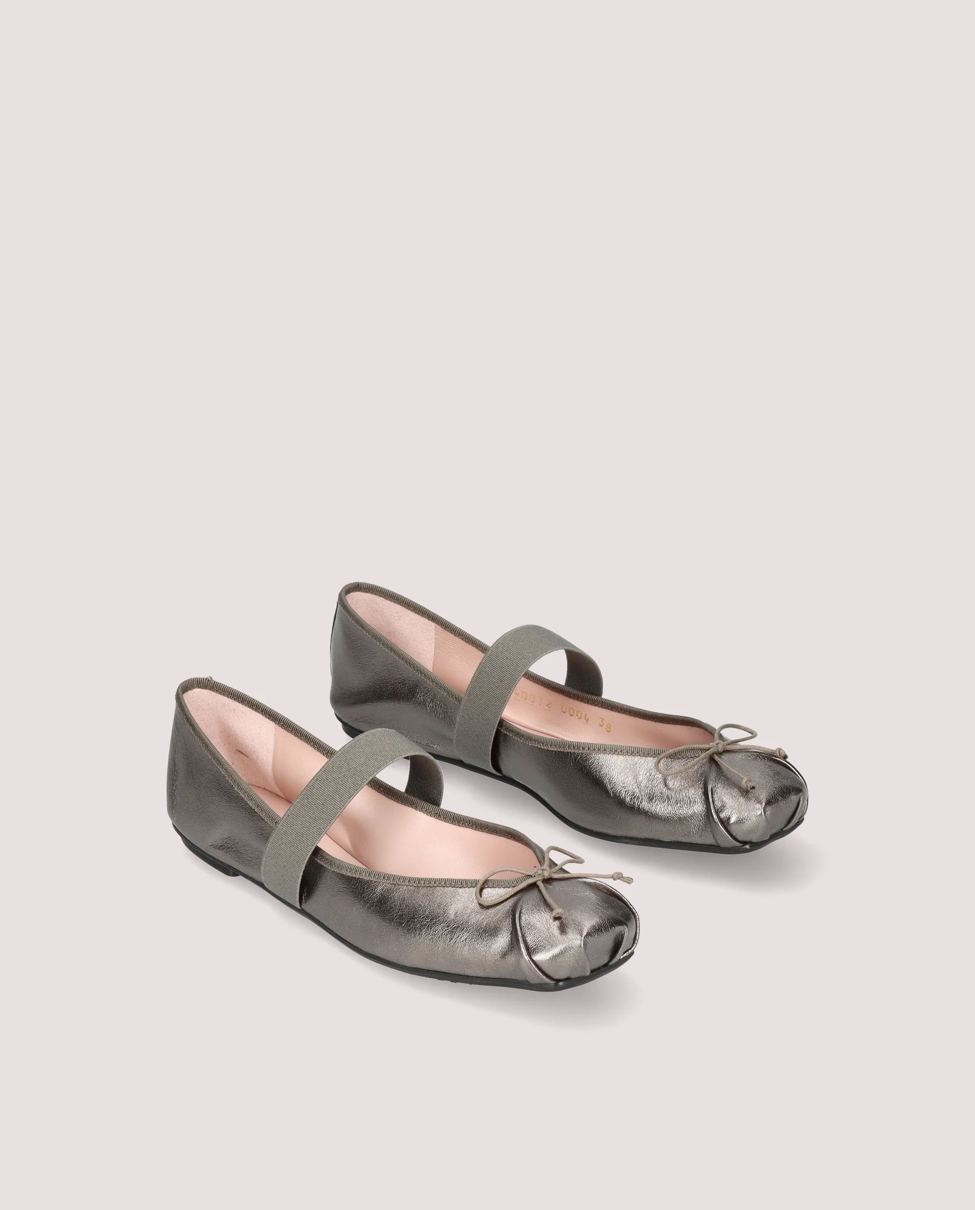 Bailarinas Kristen Grises Pieles metalizadas