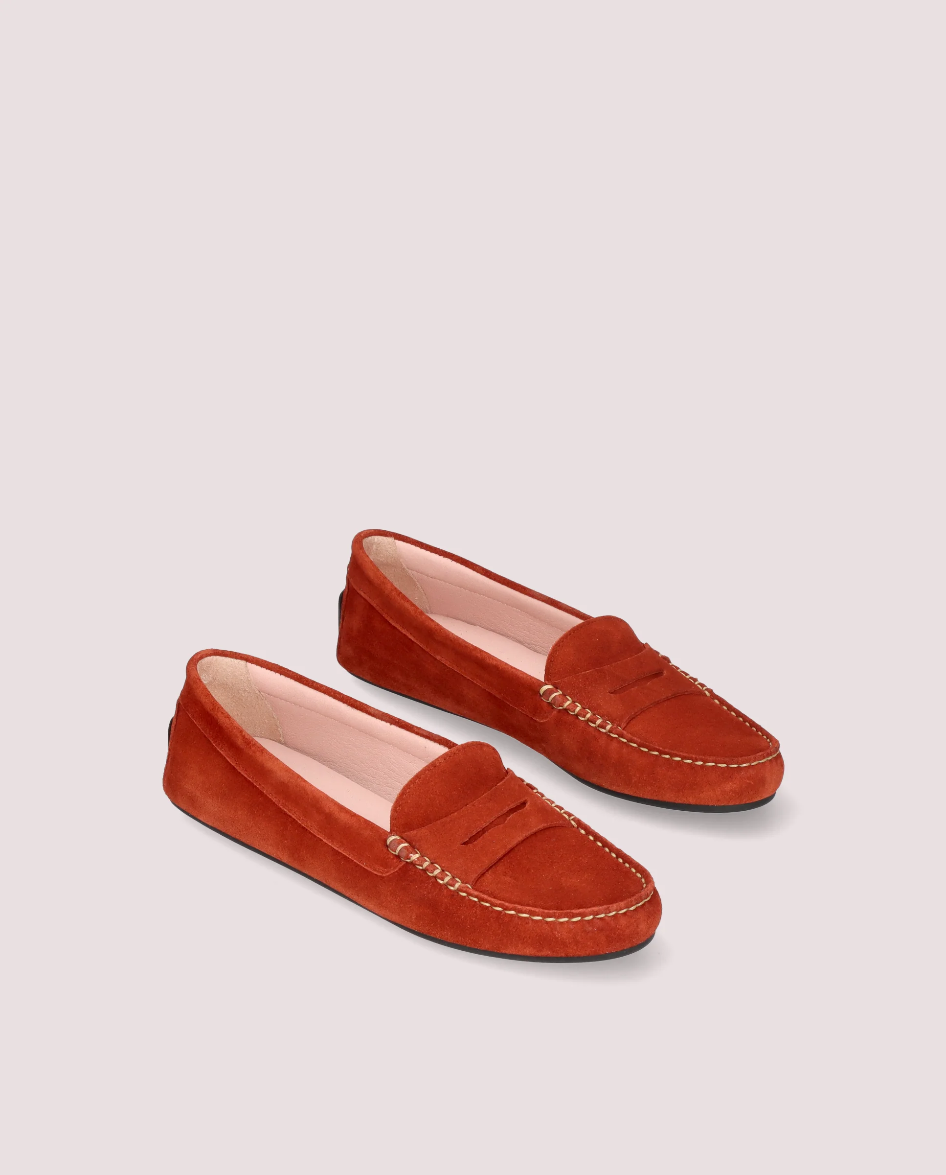 Mocasines Josephine Naranjas Ante