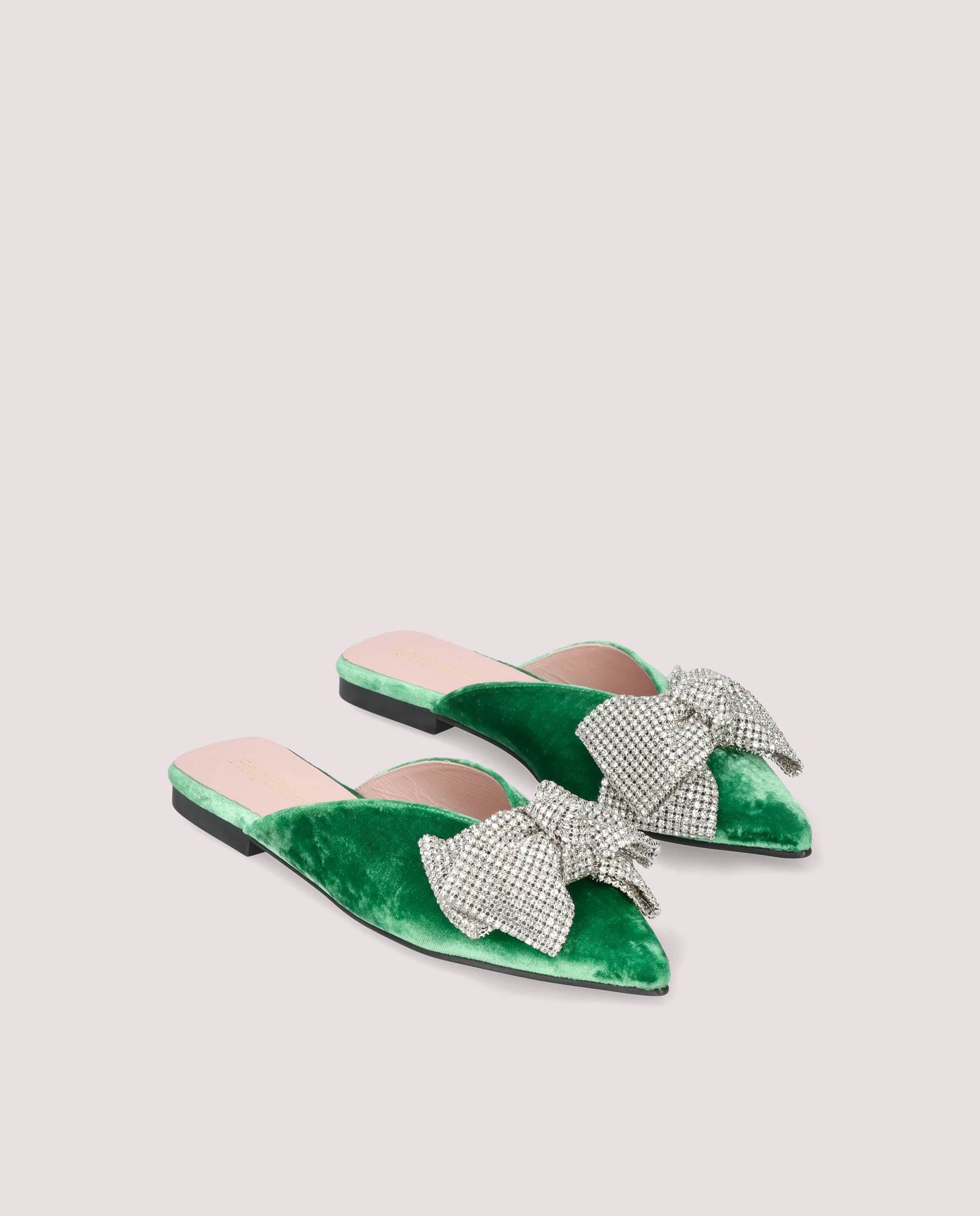 Mules Yvette Verdes Tejidos