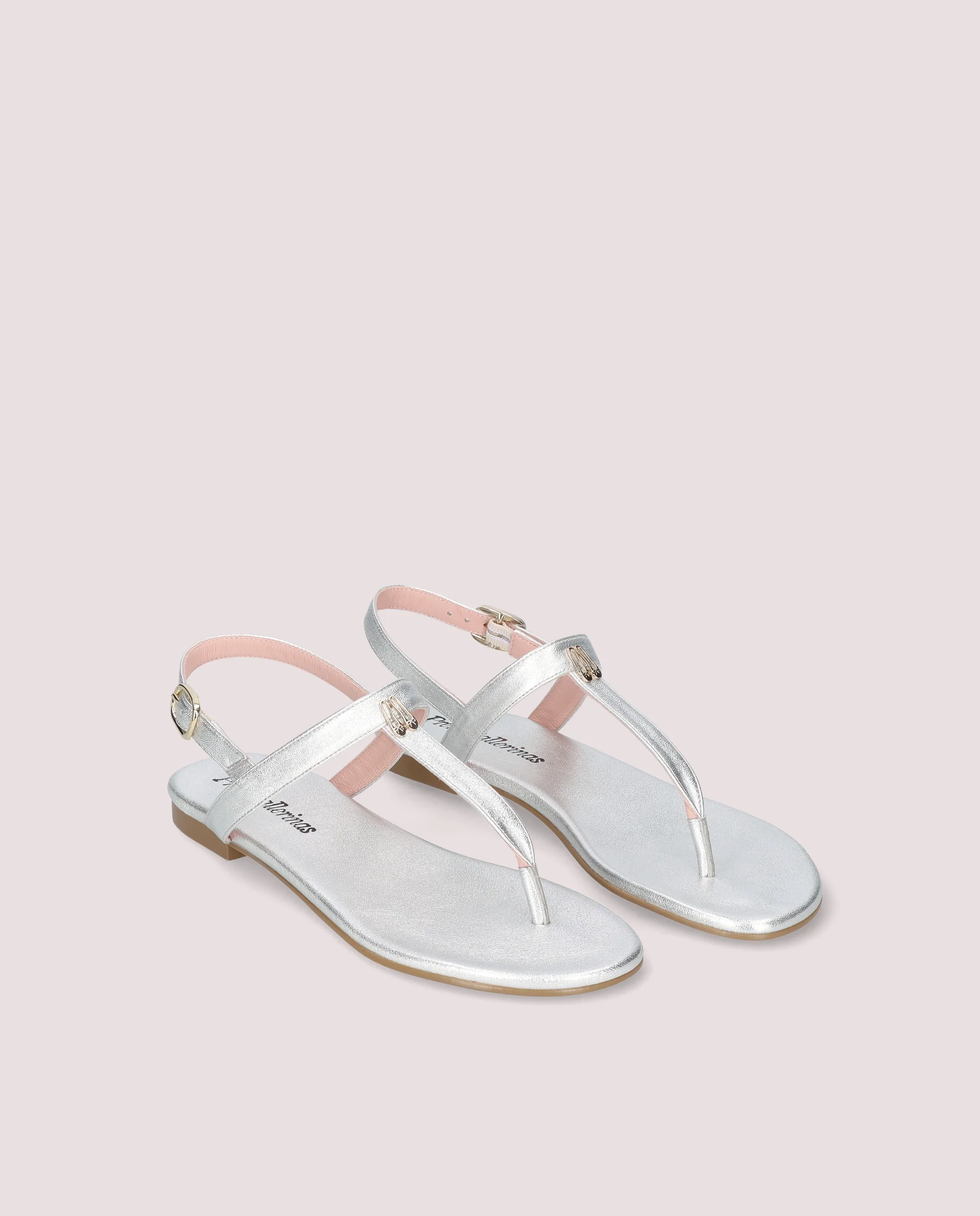 Sandalias Judy Plateados Pieles metalizadas